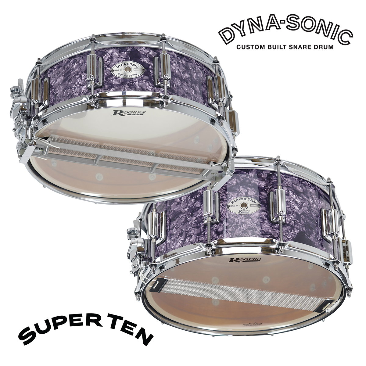 Dyna Sonic Snare in Purple Diamond Pearl